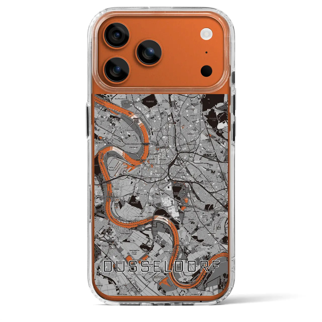 【デュッセルドルフ(ドイツ)】地図柄iPhoneケース(MagSafeタイプ)