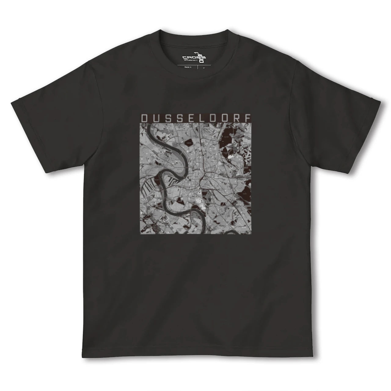 【デュッセルドルフ(ドイツ)】地図柄ヘビーウェイトTシャツ