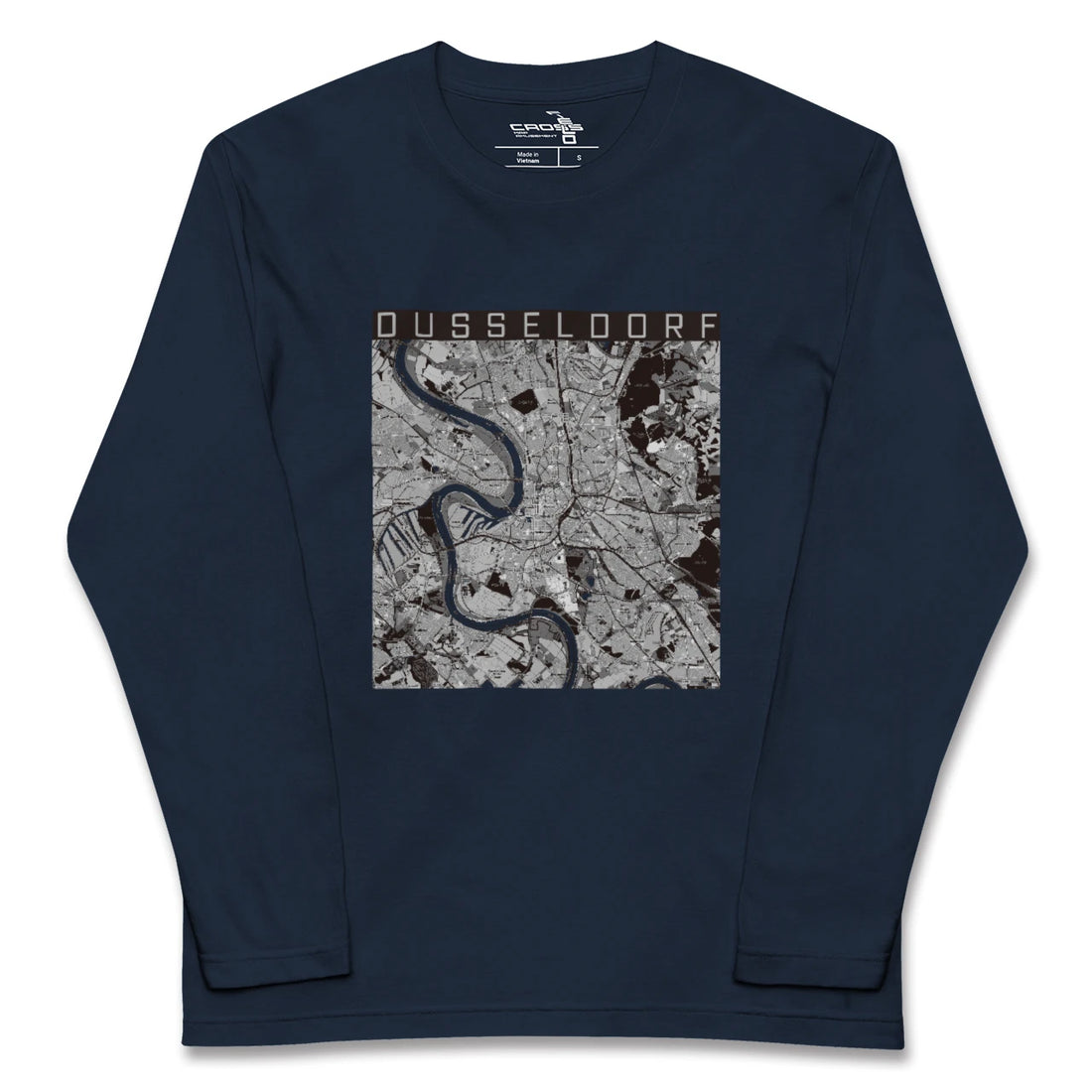 【デュッセルドルフ(ドイツ)】地図柄ロングスリーブTシャツ