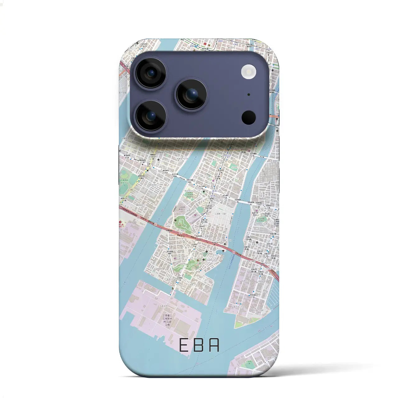 【江波(広島県)】地図柄iPhoneケース(バックカバータイプ)ナチュラル・iPhone 17 Pro Max 用
