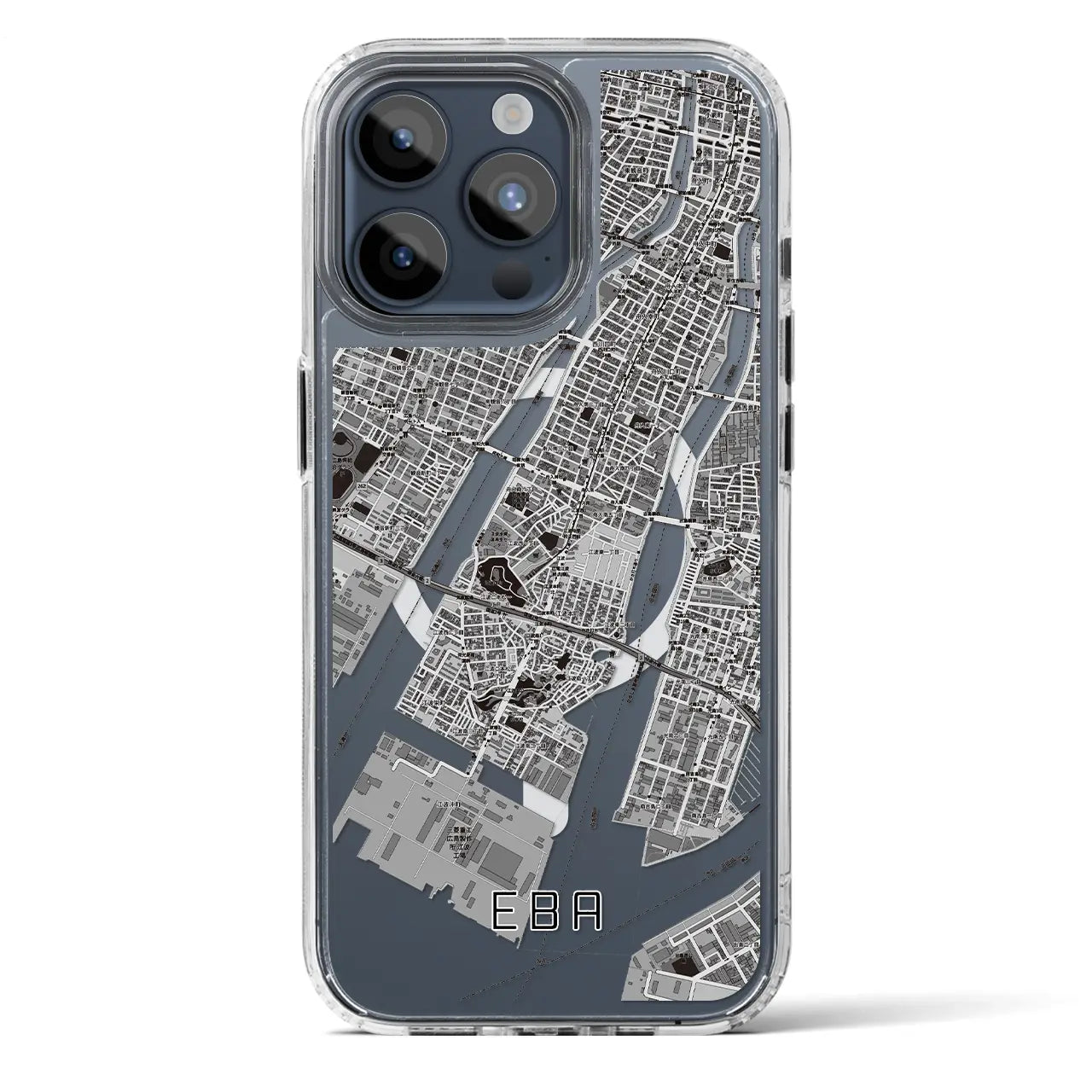 【江波(広島県)】地図柄iPhoneケース(MagSafeタイプ)