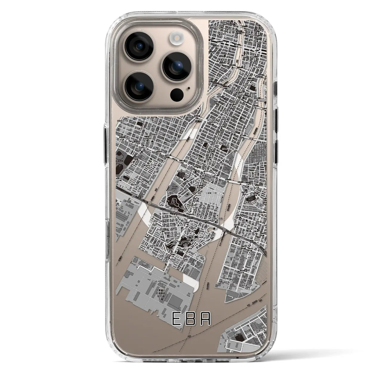 【江波(広島県)】地図柄iPhoneケース(MagSafeタイプ)