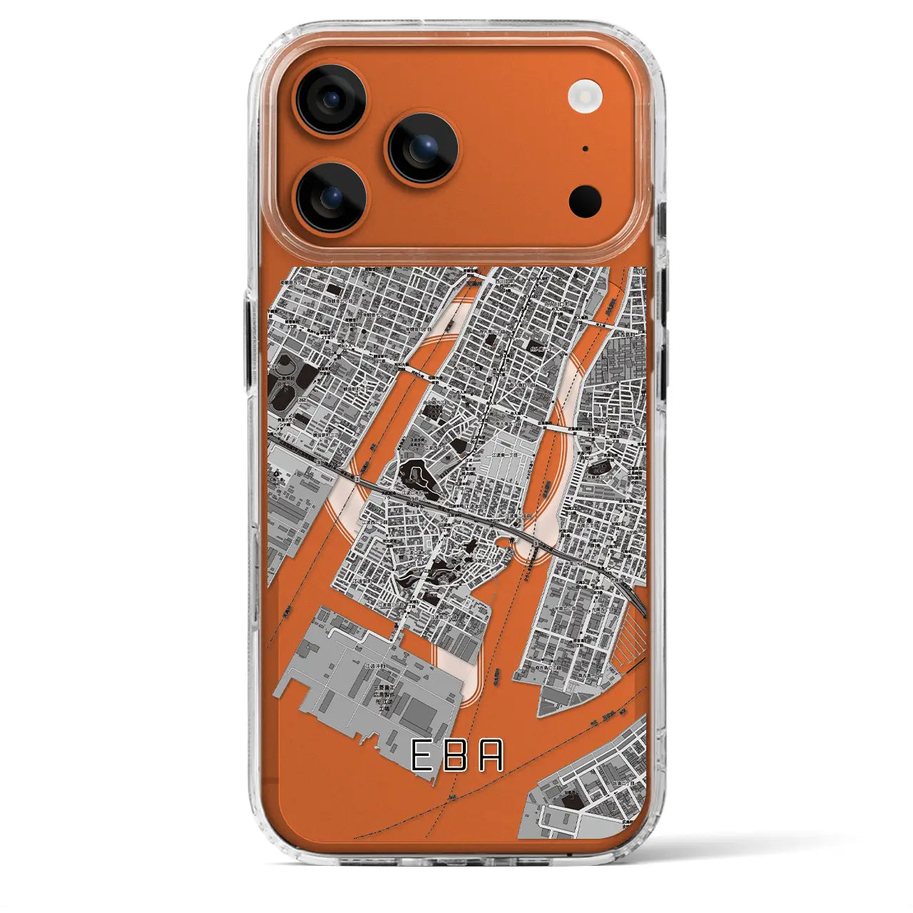 【江波(広島県)】地図柄iPhoneケース(MagSafeタイプ)