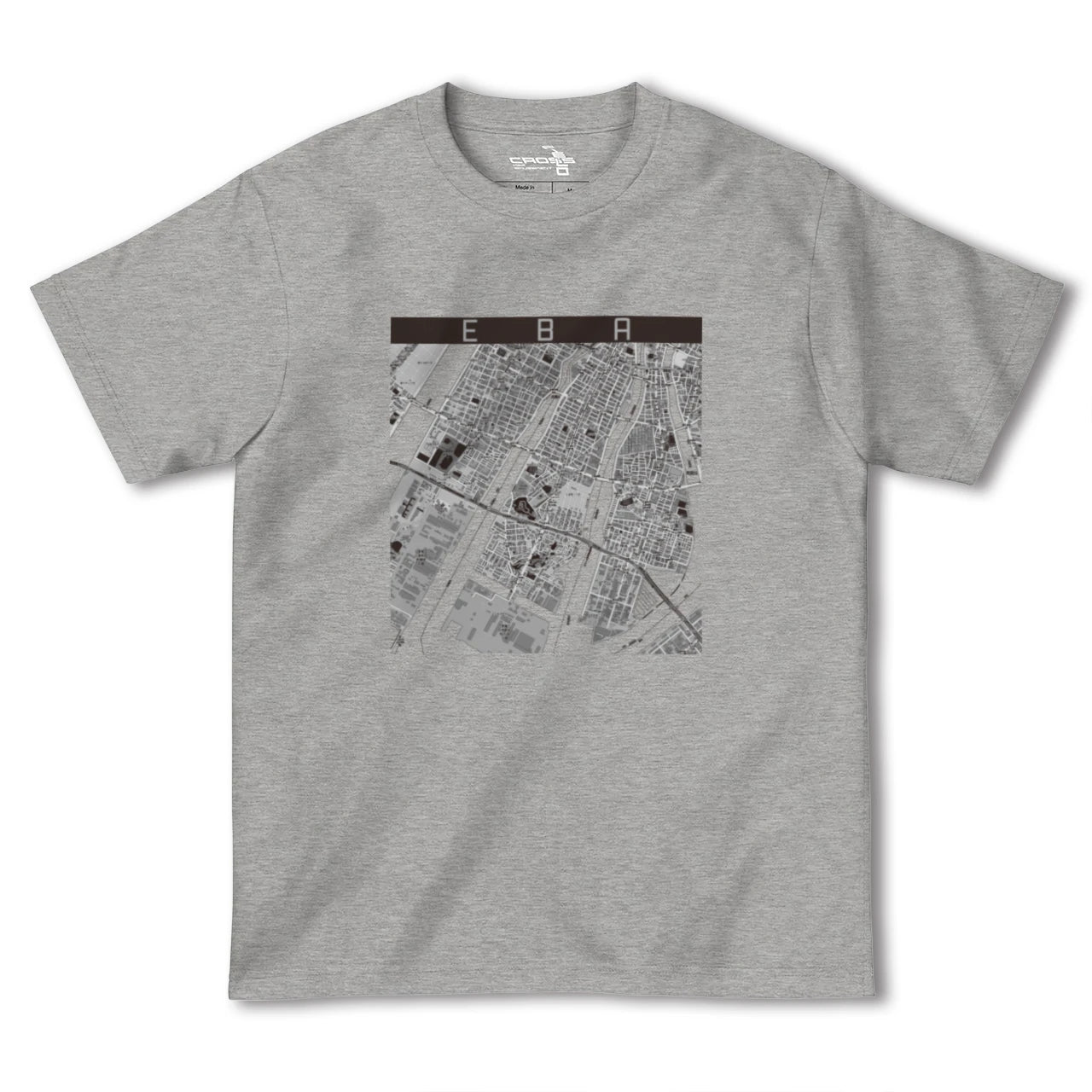 【江波(広島県)】地図柄ヘビーウェイトTシャツ