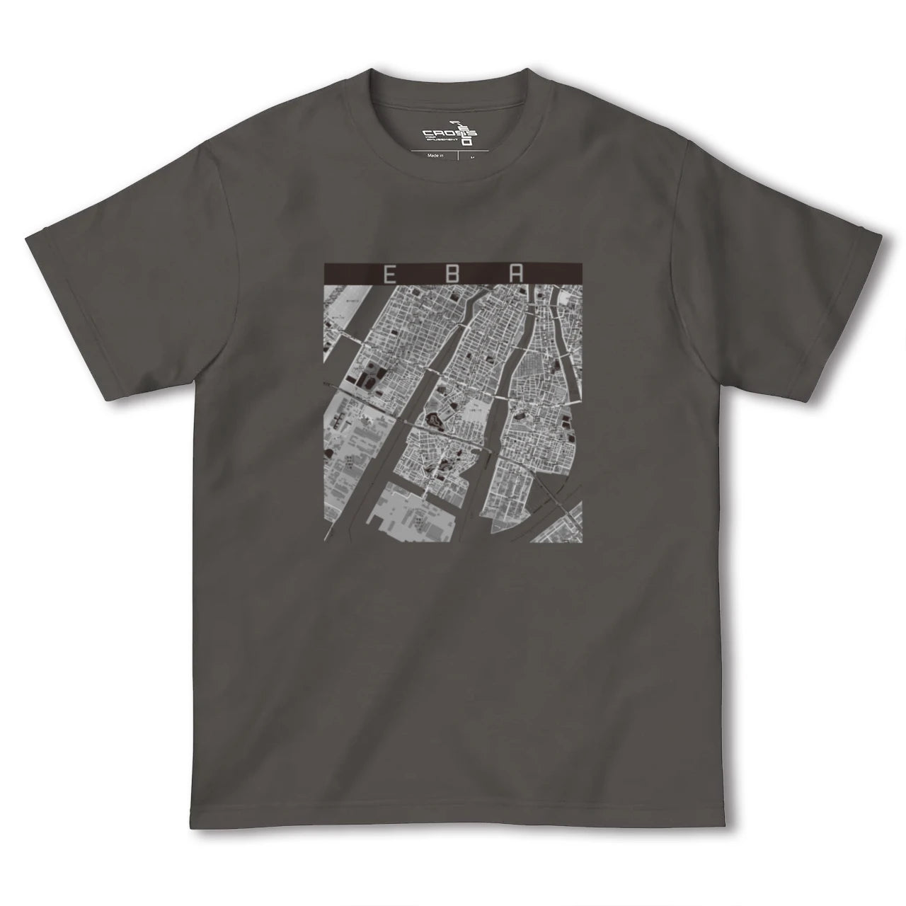 【江波(広島県)】地図柄ヘビーウェイトTシャツ