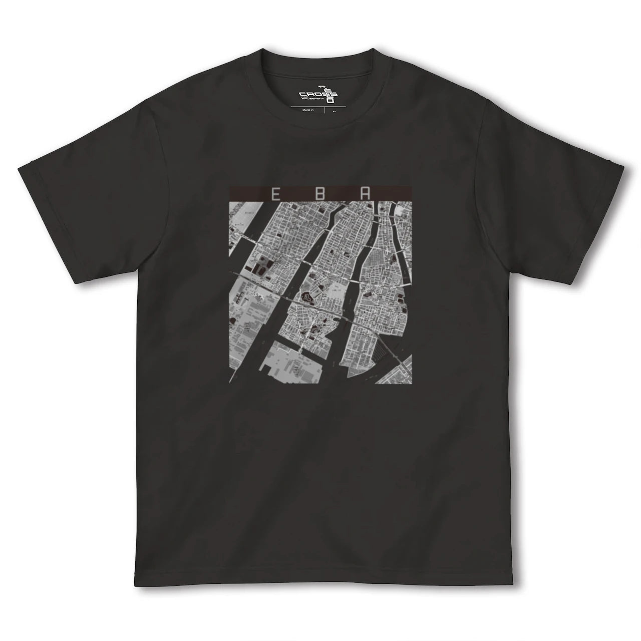 【江波(広島県)】地図柄ヘビーウェイトTシャツ