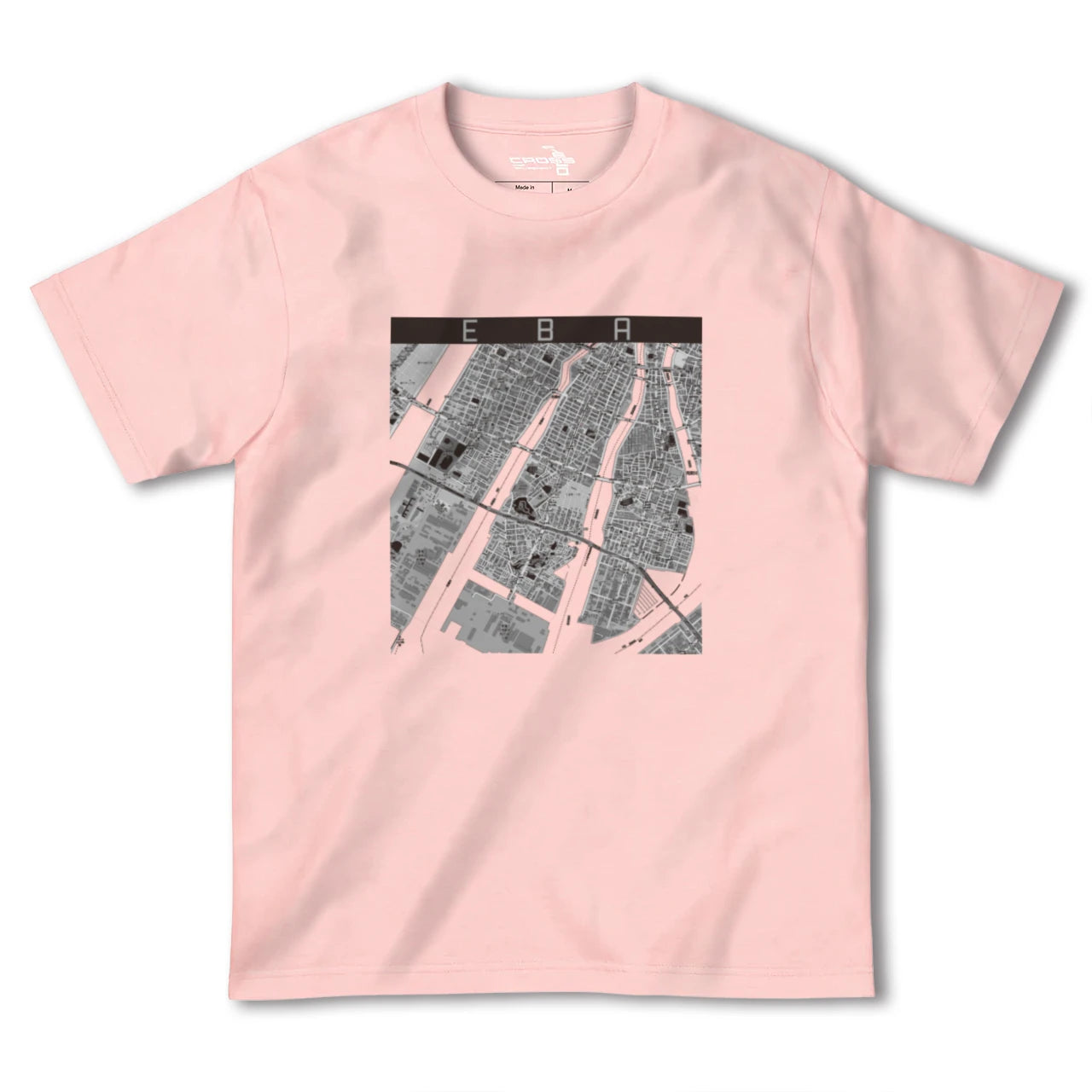 【江波(広島県)】地図柄ヘビーウェイトTシャツ