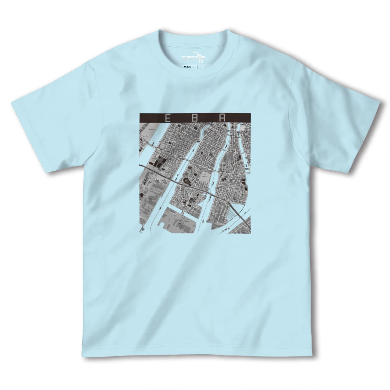 【江波(広島県)】地図柄ヘビーウェイトTシャツ