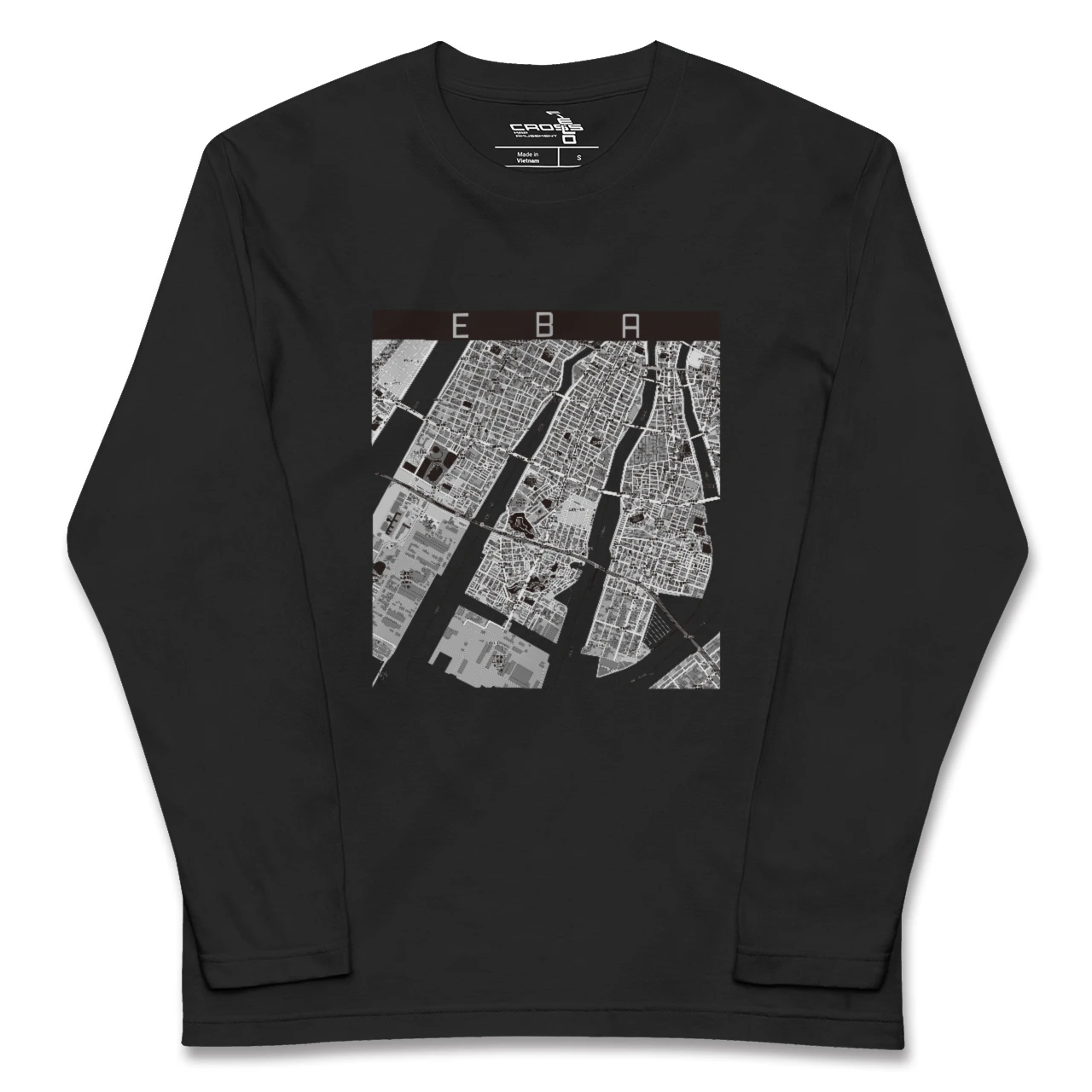 【江波(広島県)】地図柄ロングスリーブTシャツ
