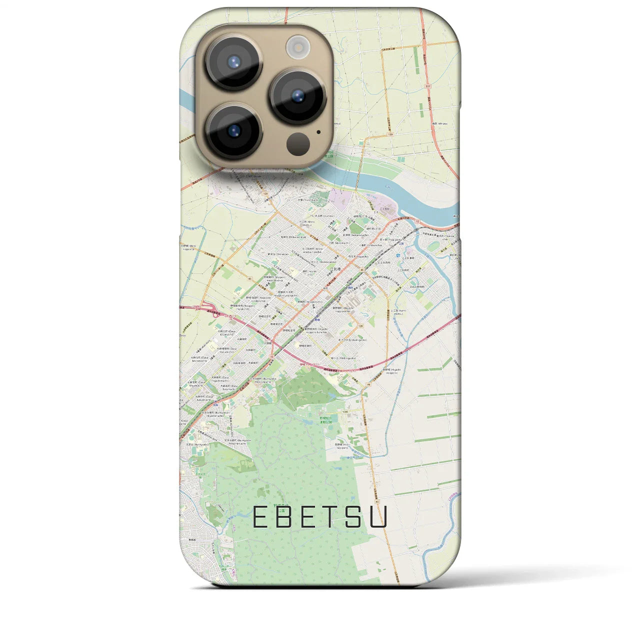 【江別(北海道)】地図柄iPhoneケース(バックカバータイプ)