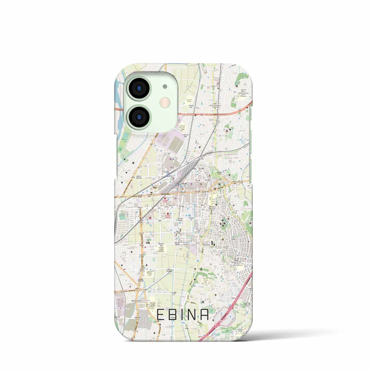 【海老名(神奈川県)】地図柄iPhoneケース(バックカバータイプ)