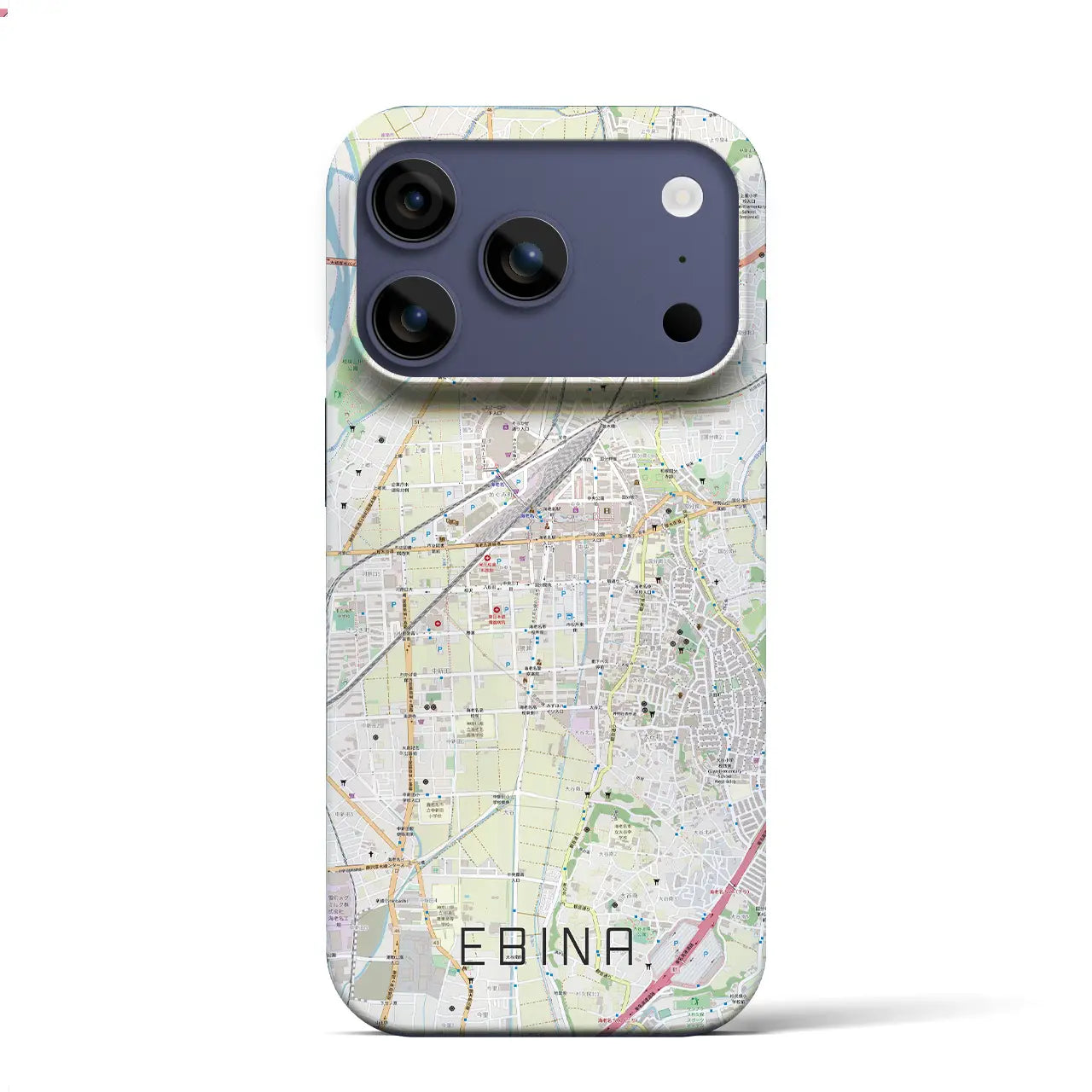 【海老名(神奈川県)】地図柄iPhoneケース(バックカバータイプ)