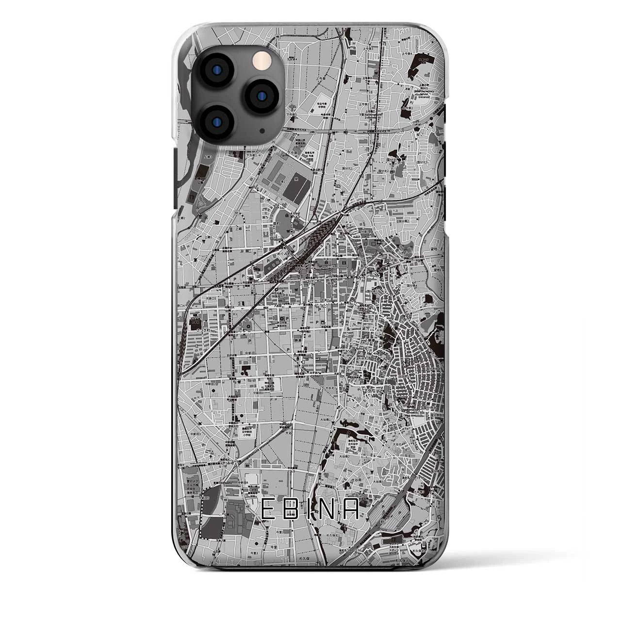 【海老名(神奈川県)】地図柄iPhoneケース(クリアタイプ)