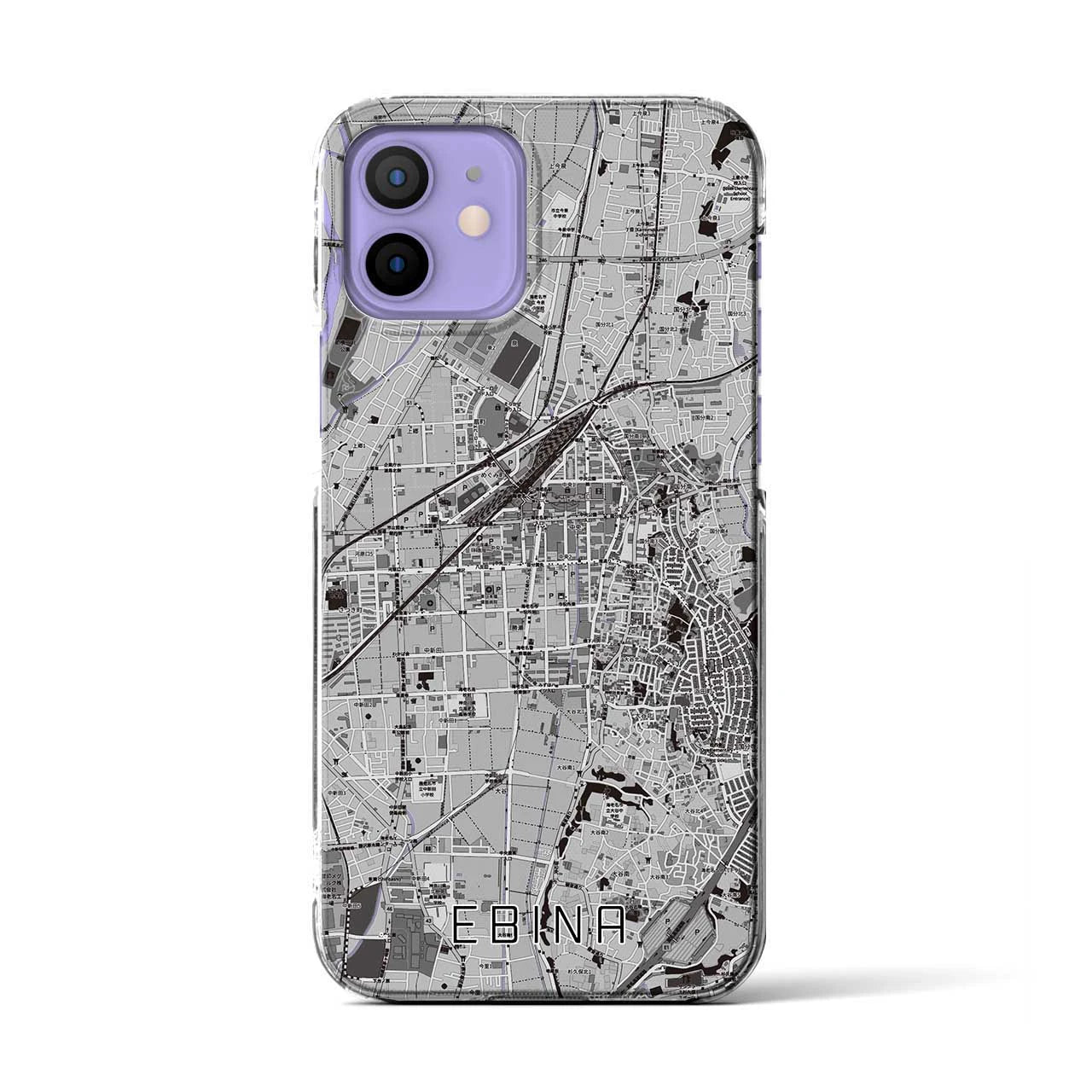 【海老名(神奈川県)】地図柄iPhoneケース(クリアタイプ)