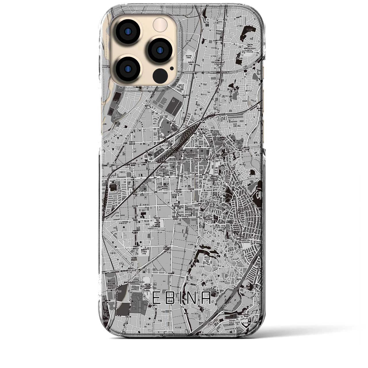 【海老名(神奈川県)】地図柄iPhoneケース(クリアタイプ)
