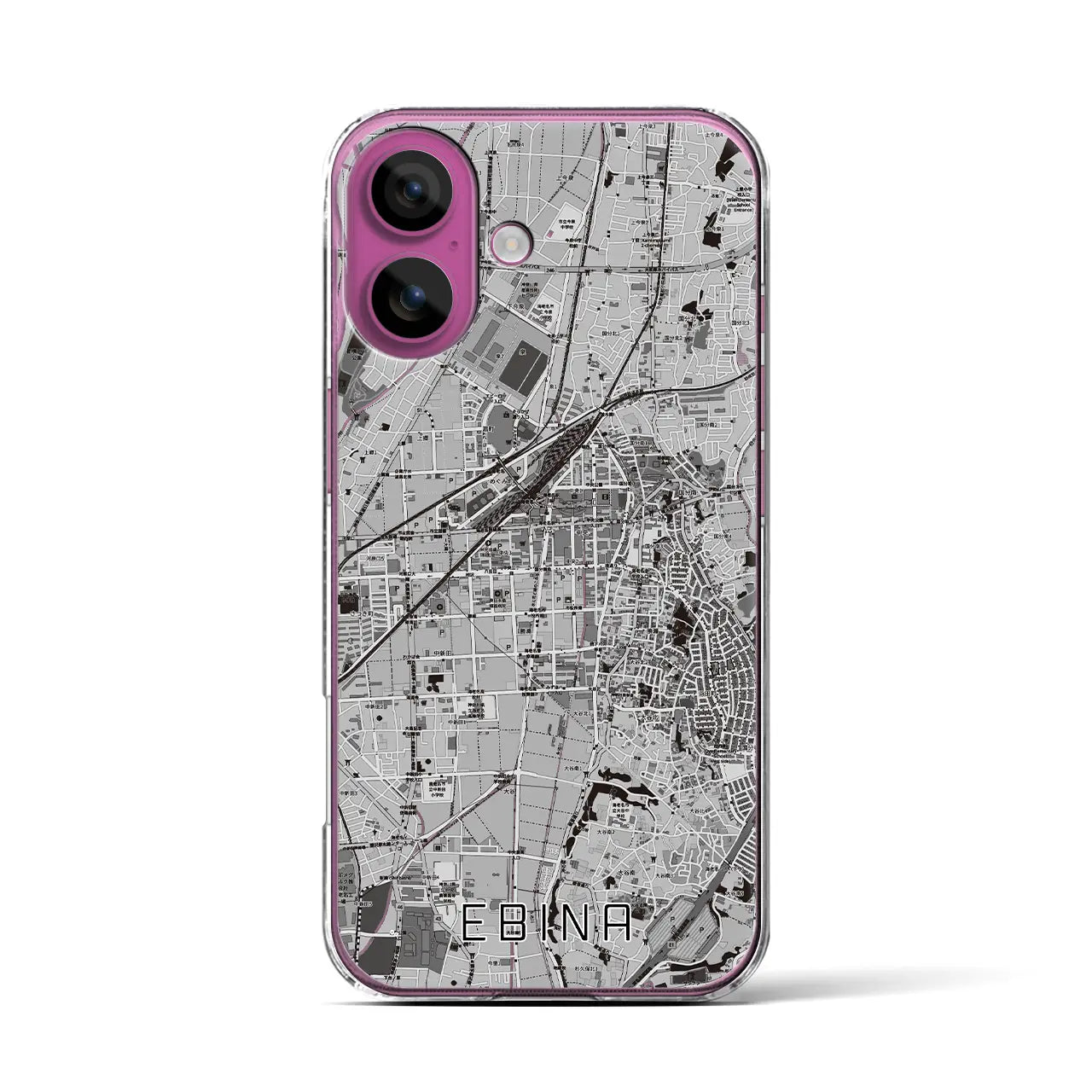 【海老名(神奈川県)】地図柄iPhoneケース(クリアタイプ)
