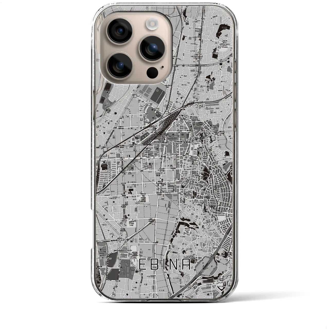 【海老名(神奈川県)】地図柄iPhoneケース(クリアタイプ)