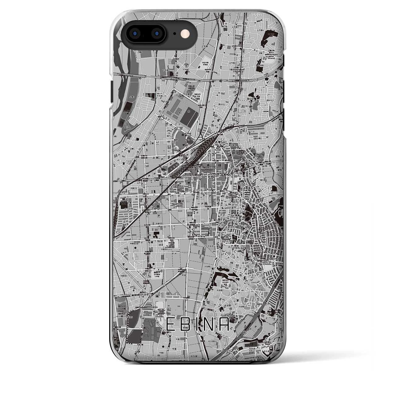 【海老名(神奈川県)】地図柄iPhoneケース(クリアタイプ)