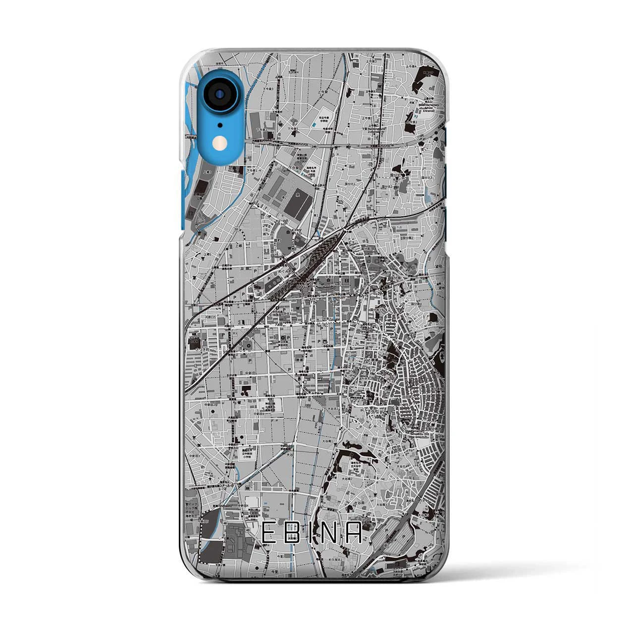 【海老名(神奈川県)】地図柄iPhoneケース(クリアタイプ)