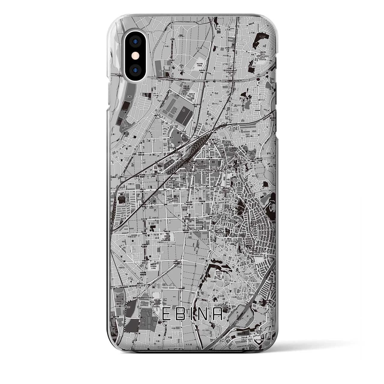 【海老名(神奈川県)】地図柄iPhoneケース(クリアタイプ)