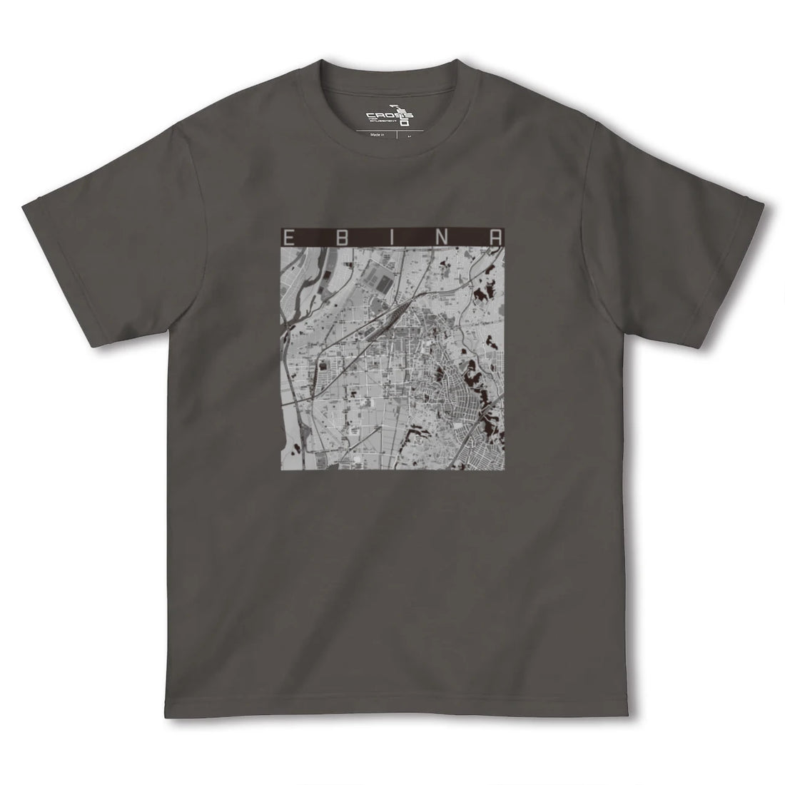 【海老名(神奈川県)】地図柄ヘビーウェイトTシャツ