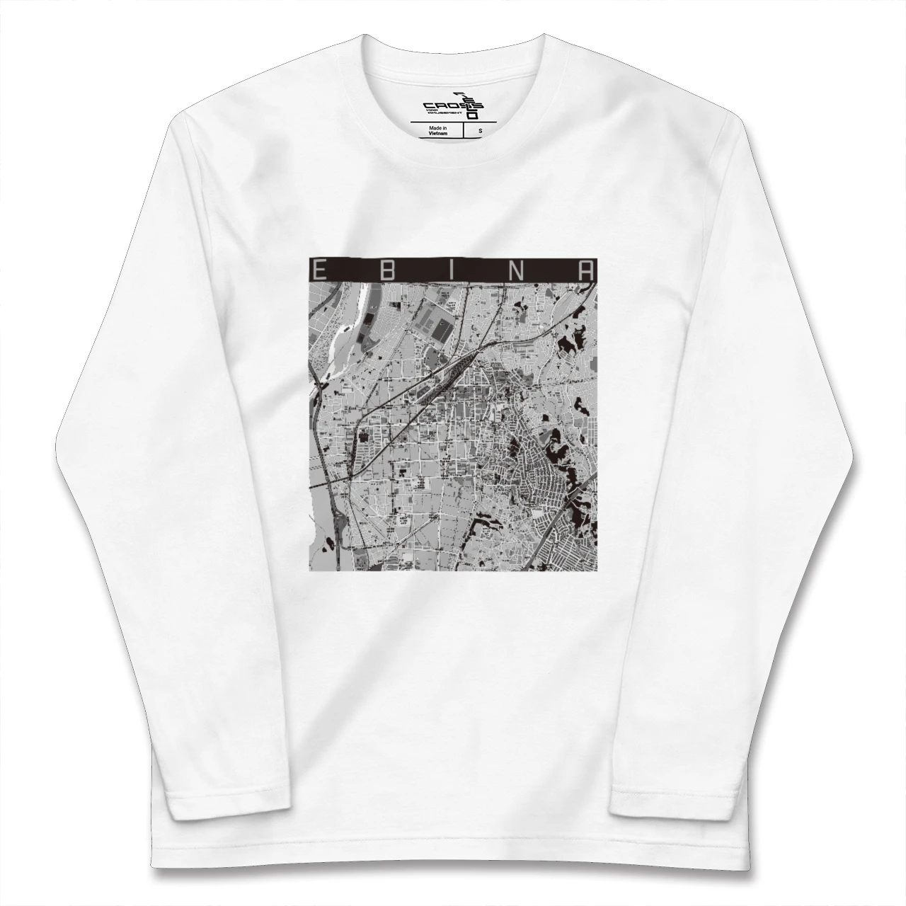 【海老名(神奈川県)】地図柄ロングスリーブTシャツ