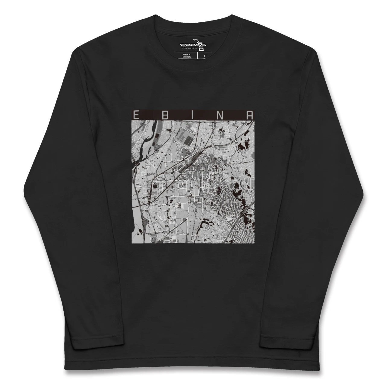 【海老名(神奈川県)】地図柄ロングスリーブTシャツ