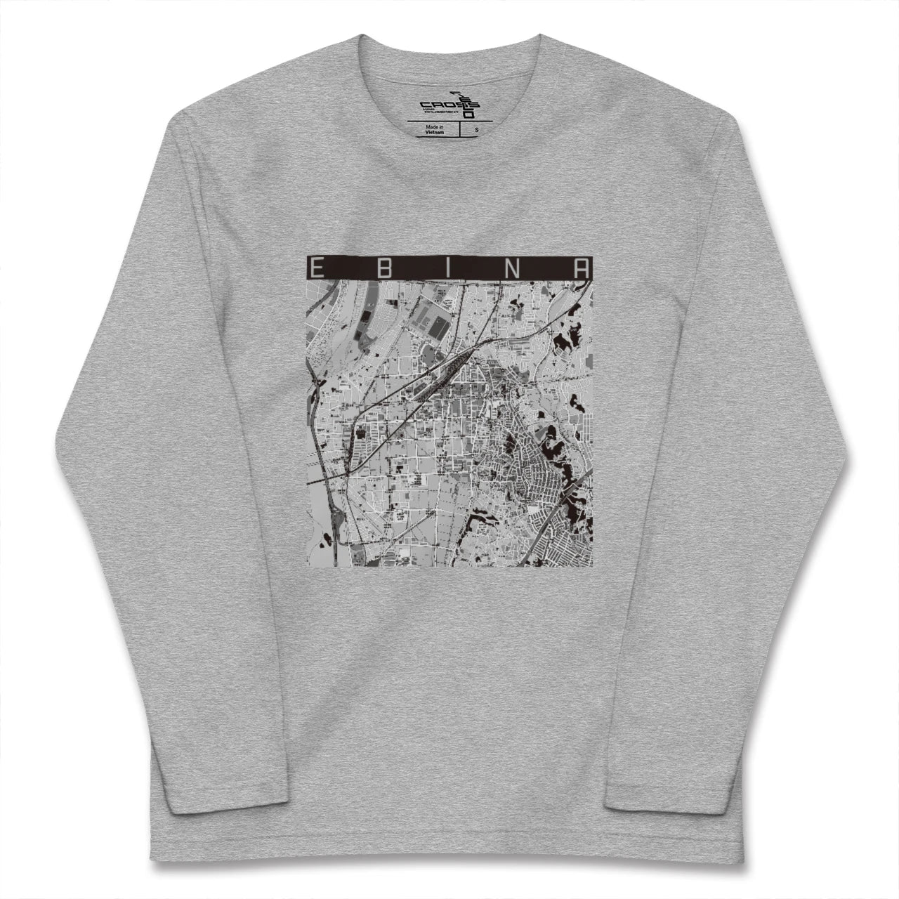 【海老名(神奈川県)】地図柄ロングスリーブTシャツ