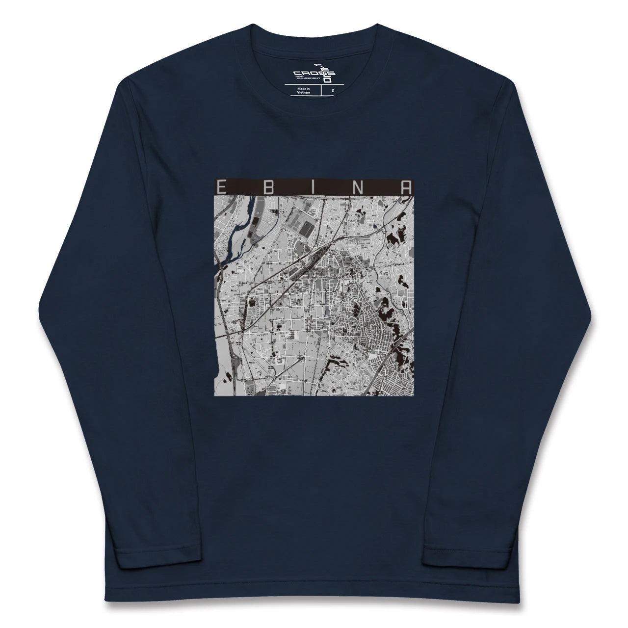 【海老名(神奈川県)】地図柄ロングスリーブTシャツ