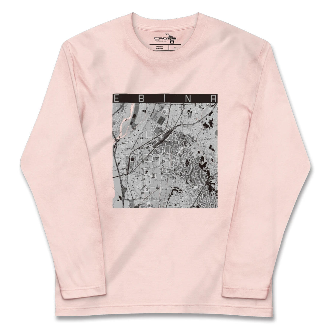 【海老名(神奈川県)】地図柄ロングスリーブTシャツ