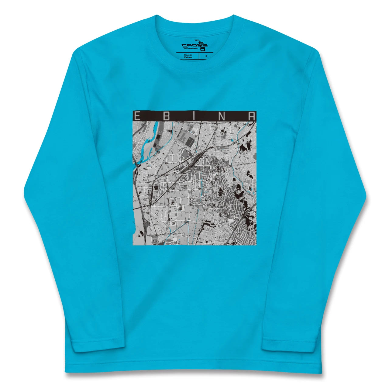 【海老名(神奈川県)】地図柄ロングスリーブTシャツ