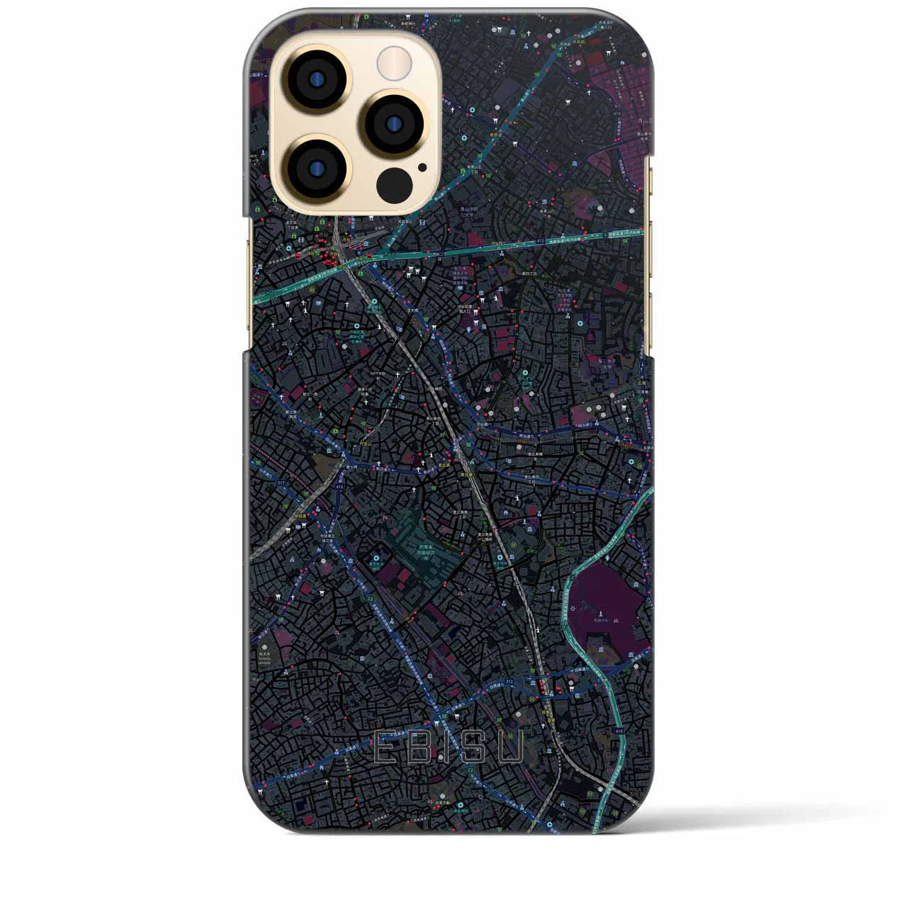 【恵比寿(東京都)】地図柄iPhoneケース(バックカバータイプ)
