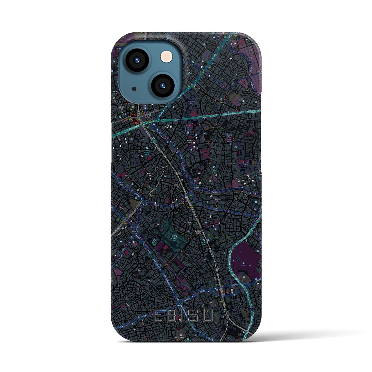 【恵比寿(東京都)】地図柄iPhoneケース(バックカバータイプ)