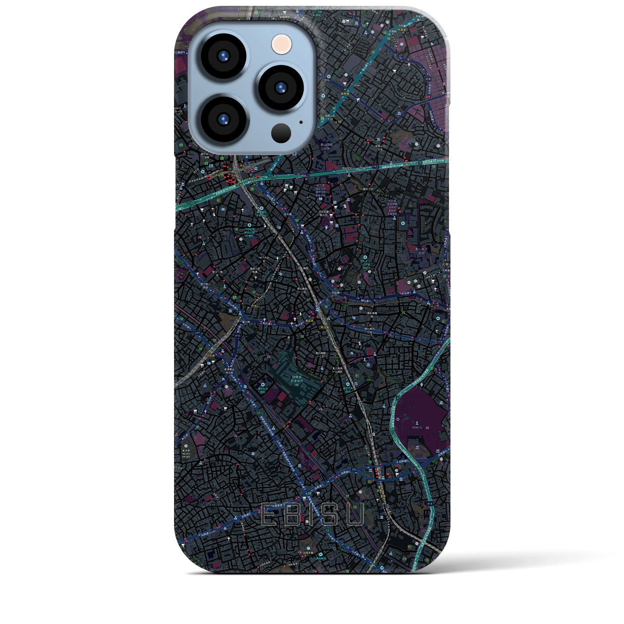 【恵比寿(東京都)】地図柄iPhoneケース(バックカバータイプ)