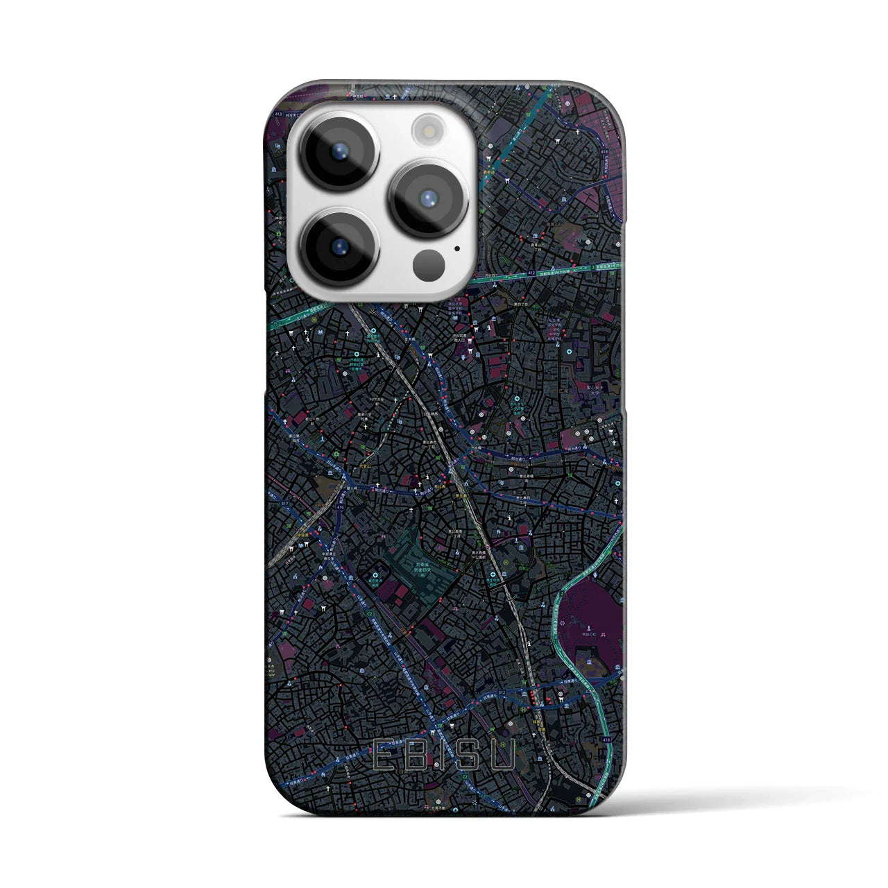 【恵比寿(東京都)】地図柄iPhoneケース(バックカバータイプ)