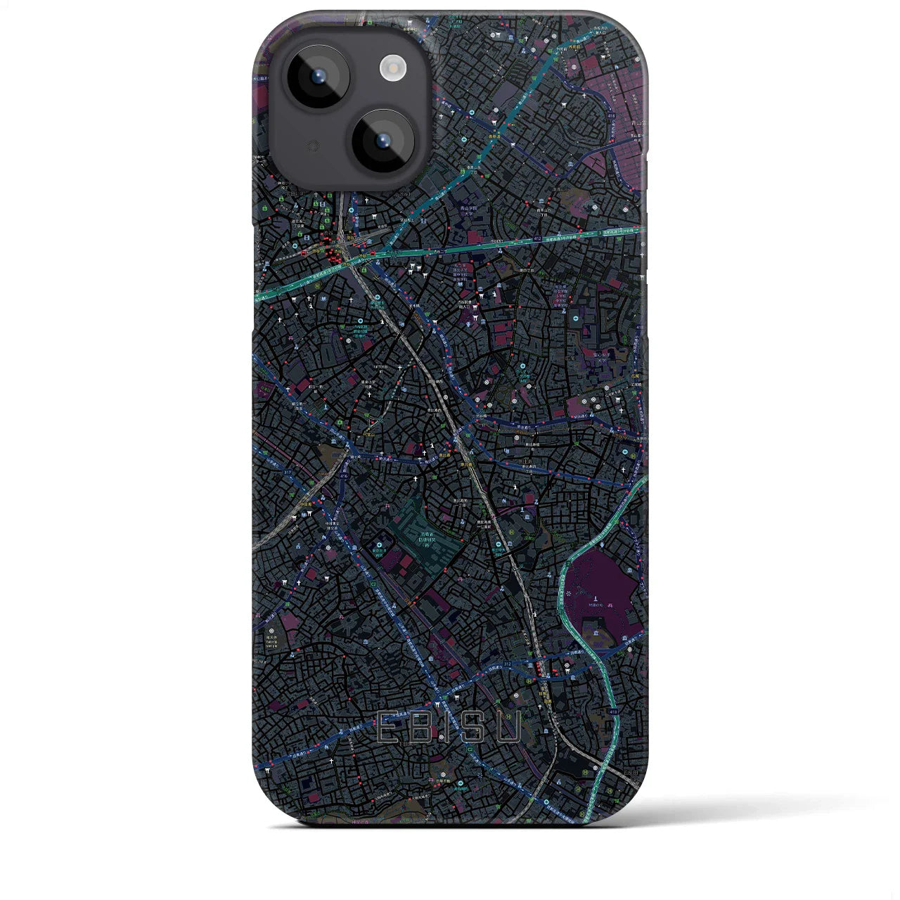 【恵比寿(東京都)】地図柄iPhoneケース(バックカバータイプ)