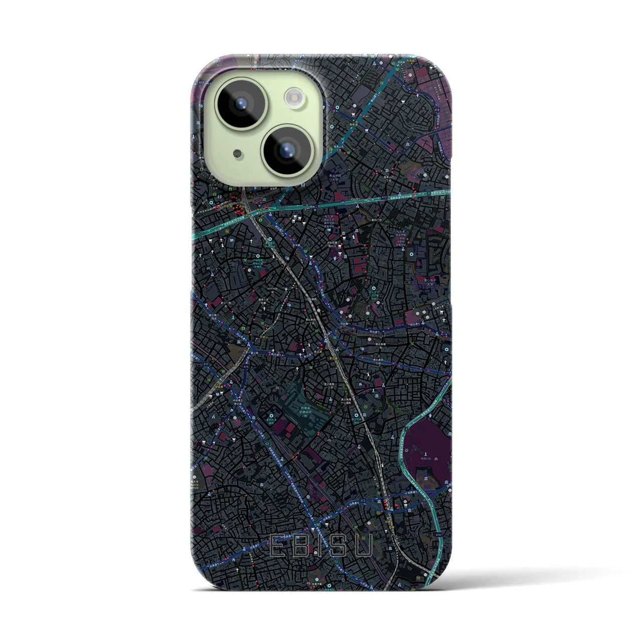 【恵比寿(東京都)】地図柄iPhoneケース(バックカバータイプ)