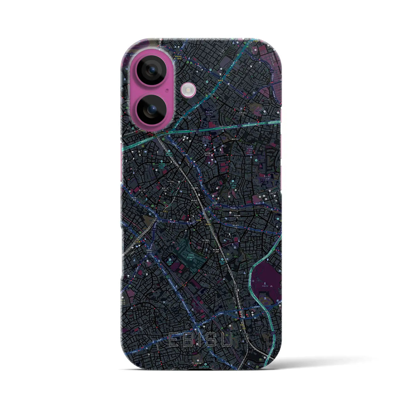 【恵比寿(東京都)】地図柄iPhoneケース(バックカバータイプ)