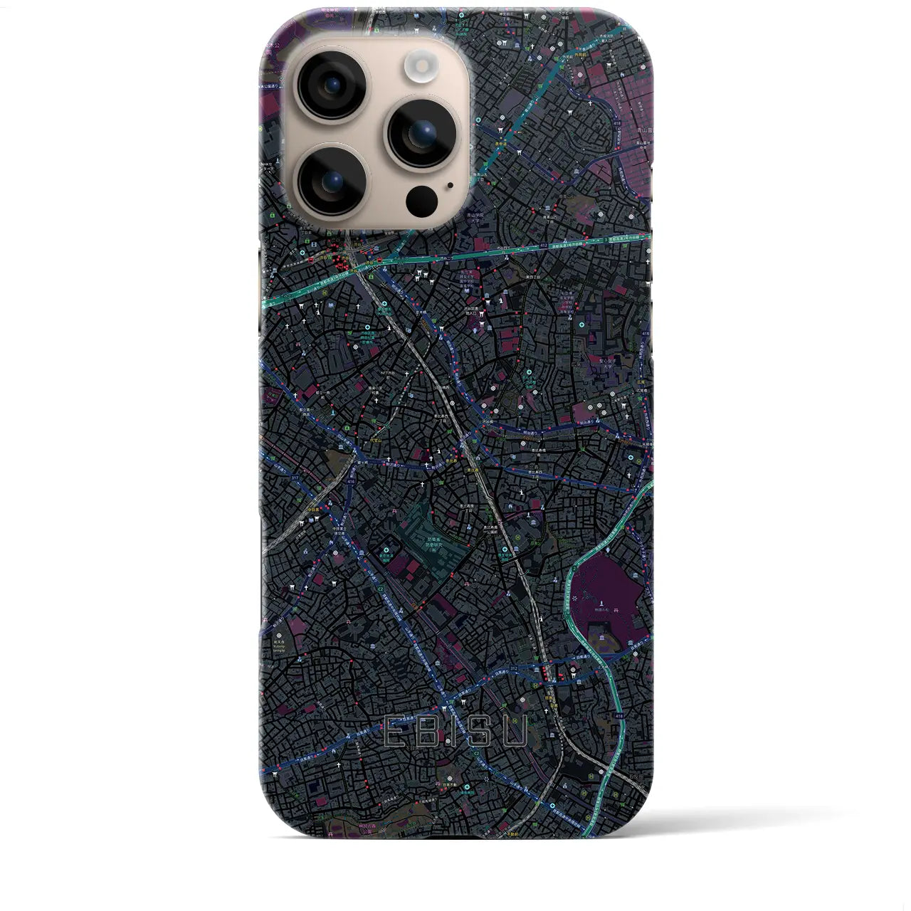 【恵比寿(東京都)】地図柄iPhoneケース(バックカバータイプ)