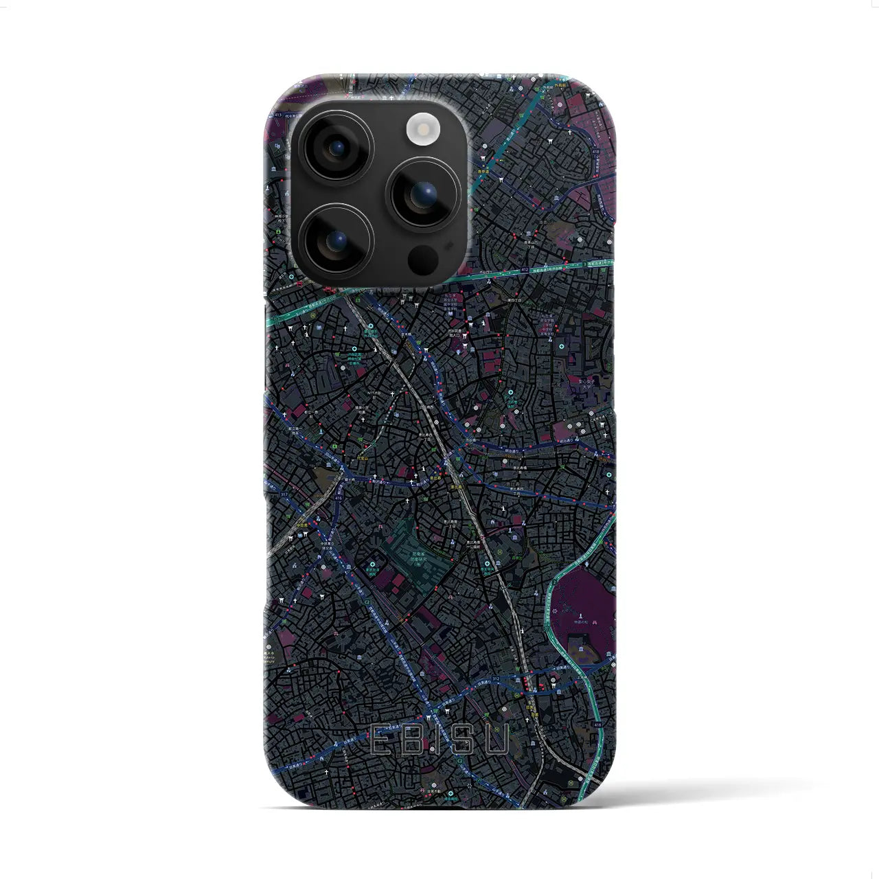 【恵比寿(東京都)】地図柄iPhoneケース(バックカバータイプ)