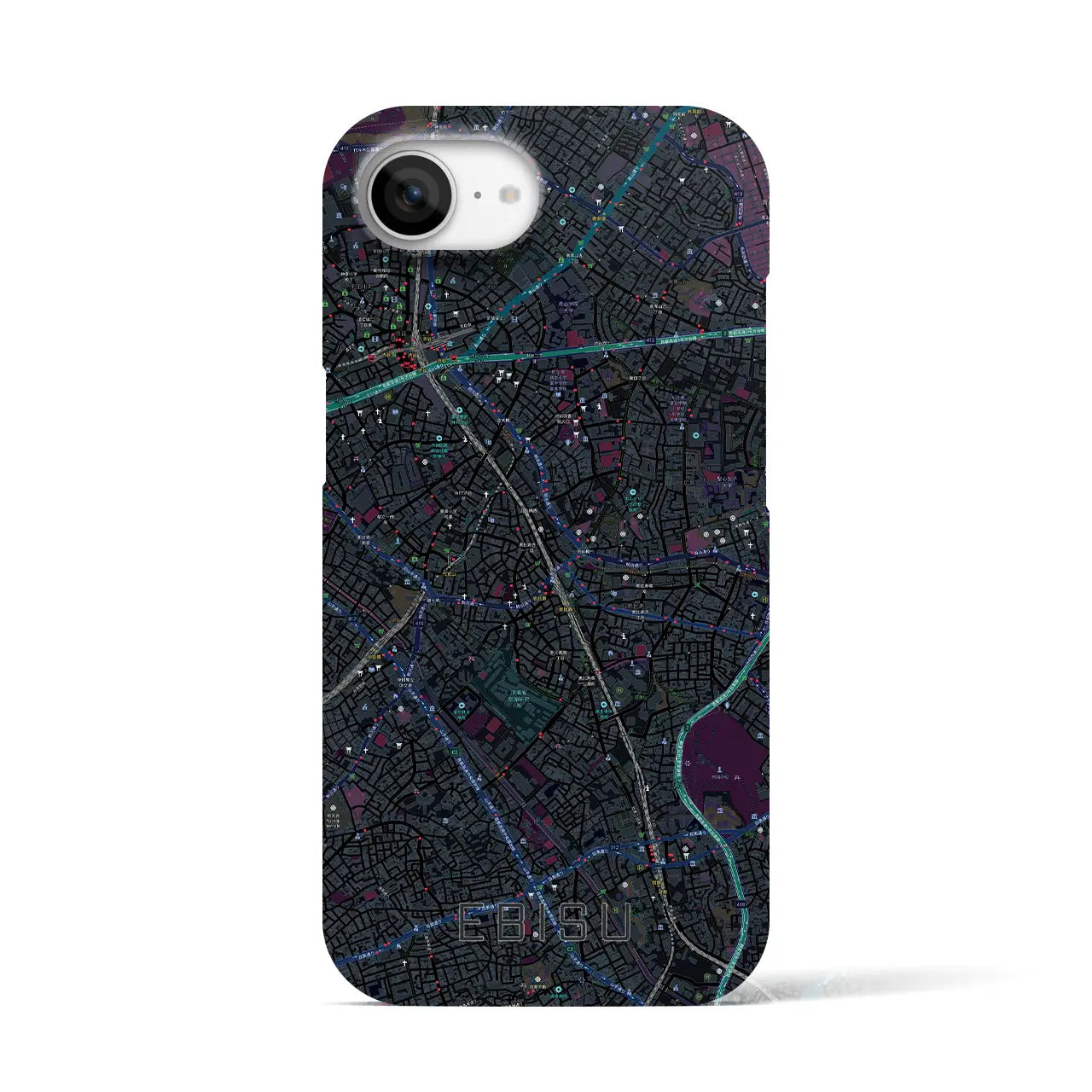 【恵比寿(東京都)】地図柄iPhoneケース(バックカバータイプ)