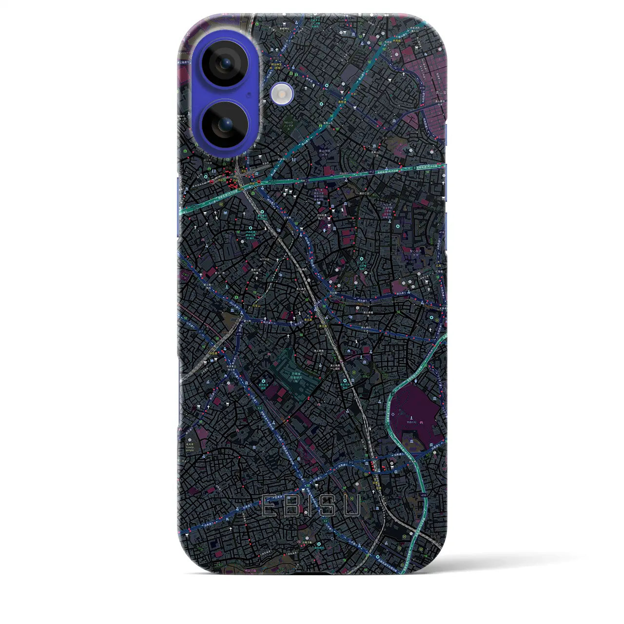 【恵比寿(東京都)】地図柄iPhoneケース(バックカバータイプ)