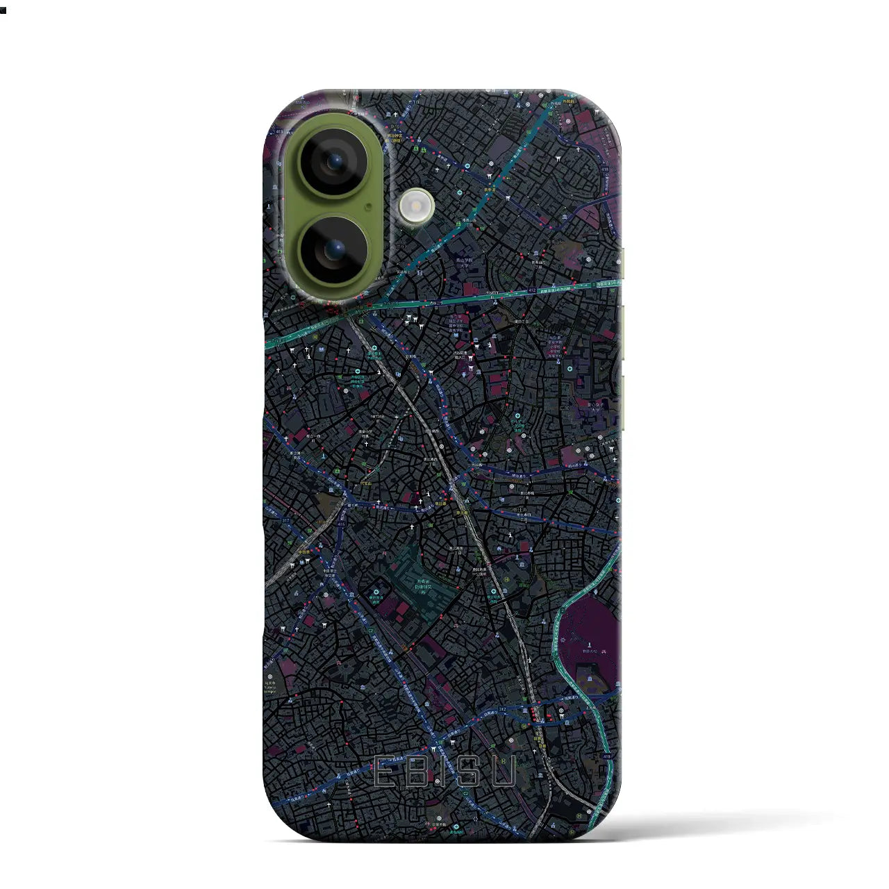 【恵比寿(東京都)】地図柄iPhoneケース(バックカバータイプ)