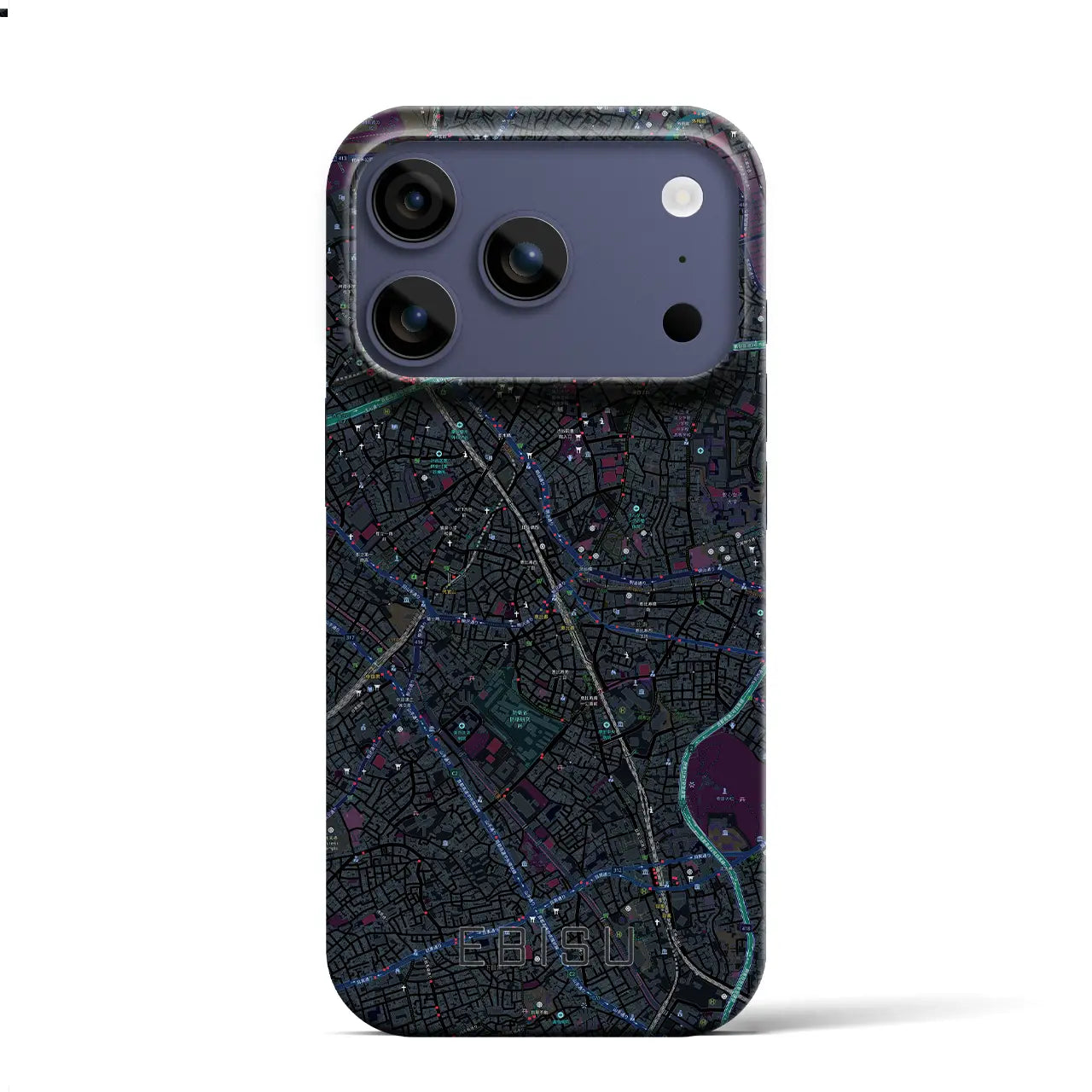 【恵比寿(東京都)】地図柄iPhoneケース(バックカバータイプ)