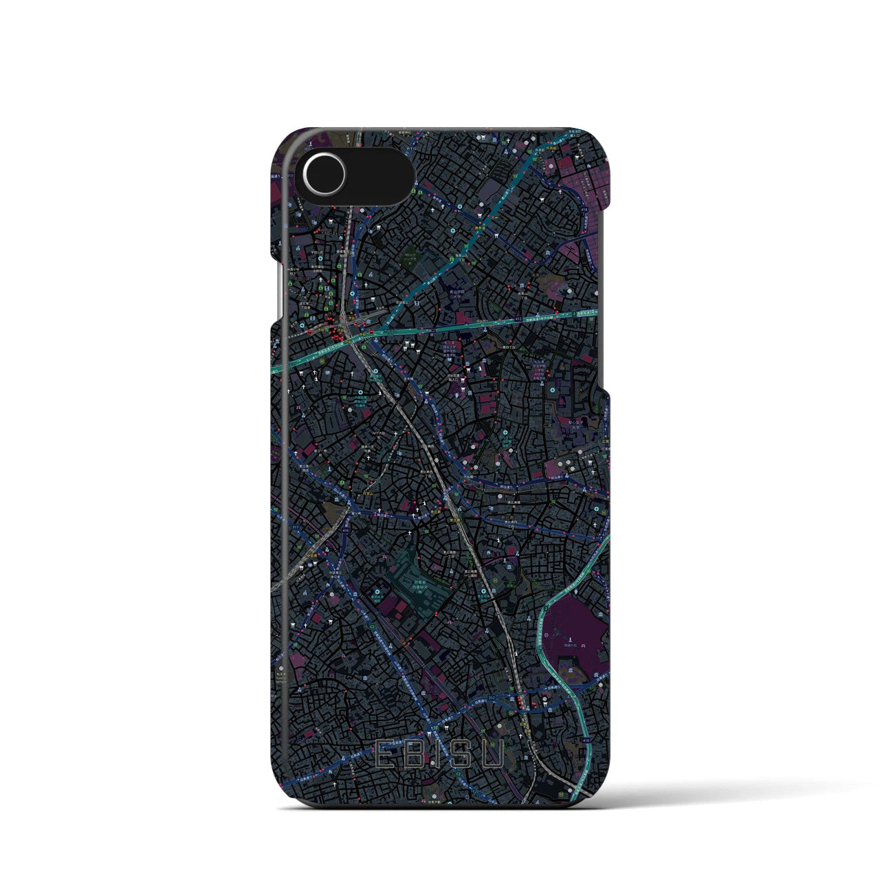 【恵比寿(東京都)】地図柄iPhoneケース(バックカバータイプ)