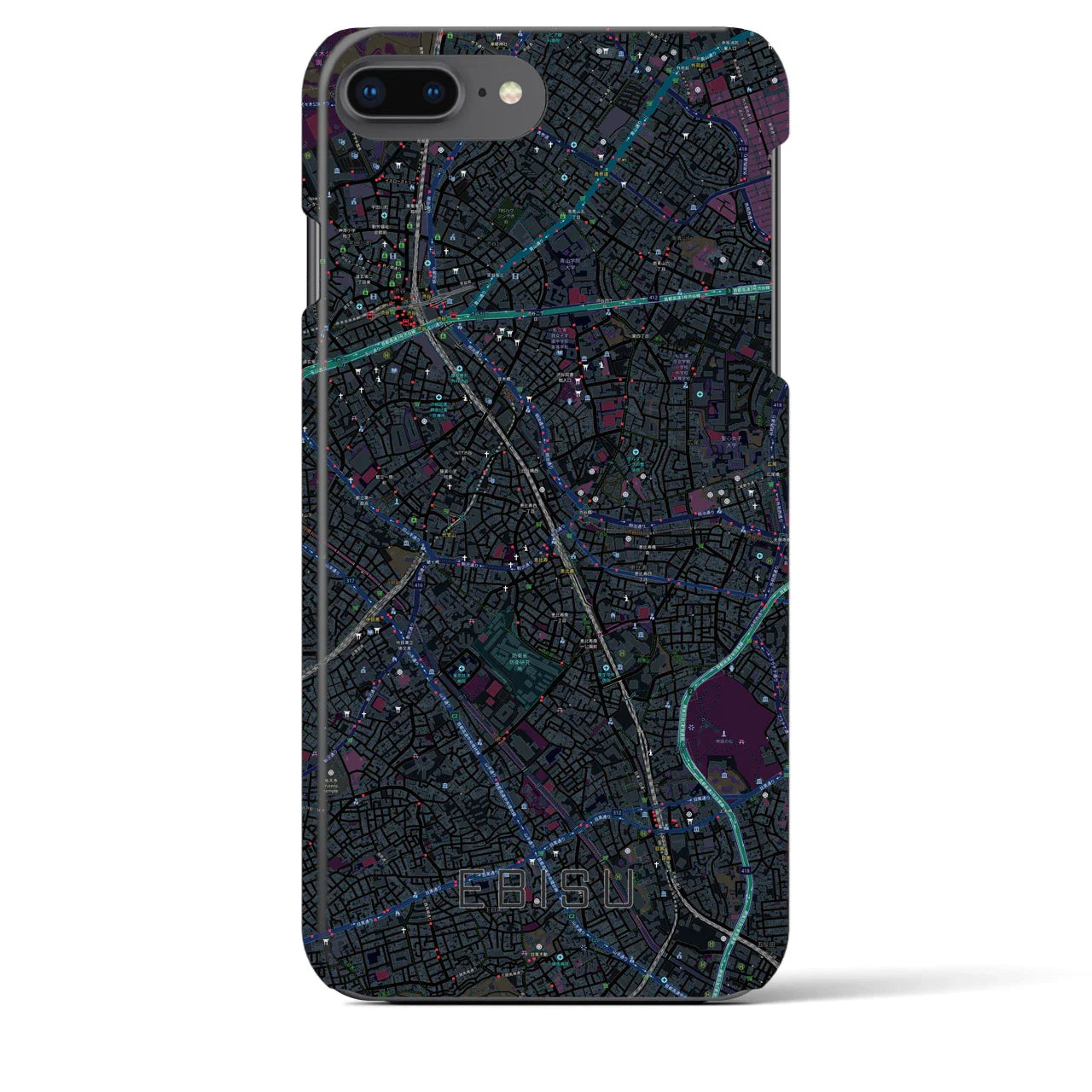 【恵比寿(東京都)】地図柄iPhoneケース(バックカバータイプ)