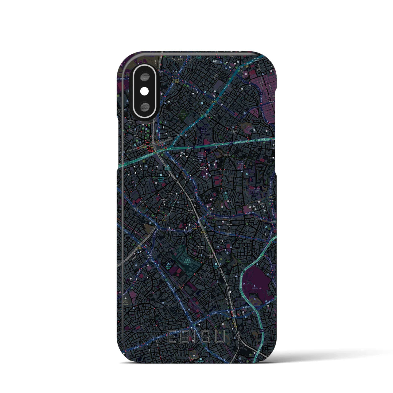 【恵比寿(東京都)】地図柄iPhoneケース(バックカバータイプ)