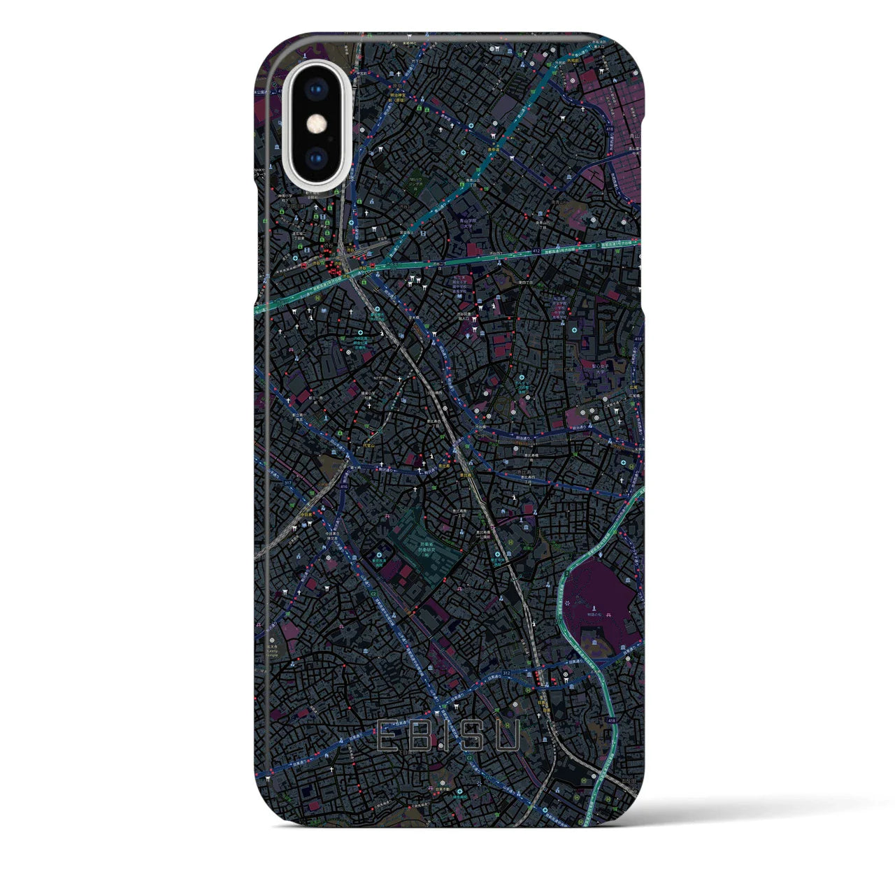 【恵比寿(東京都)】地図柄iPhoneケース(バックカバータイプ)