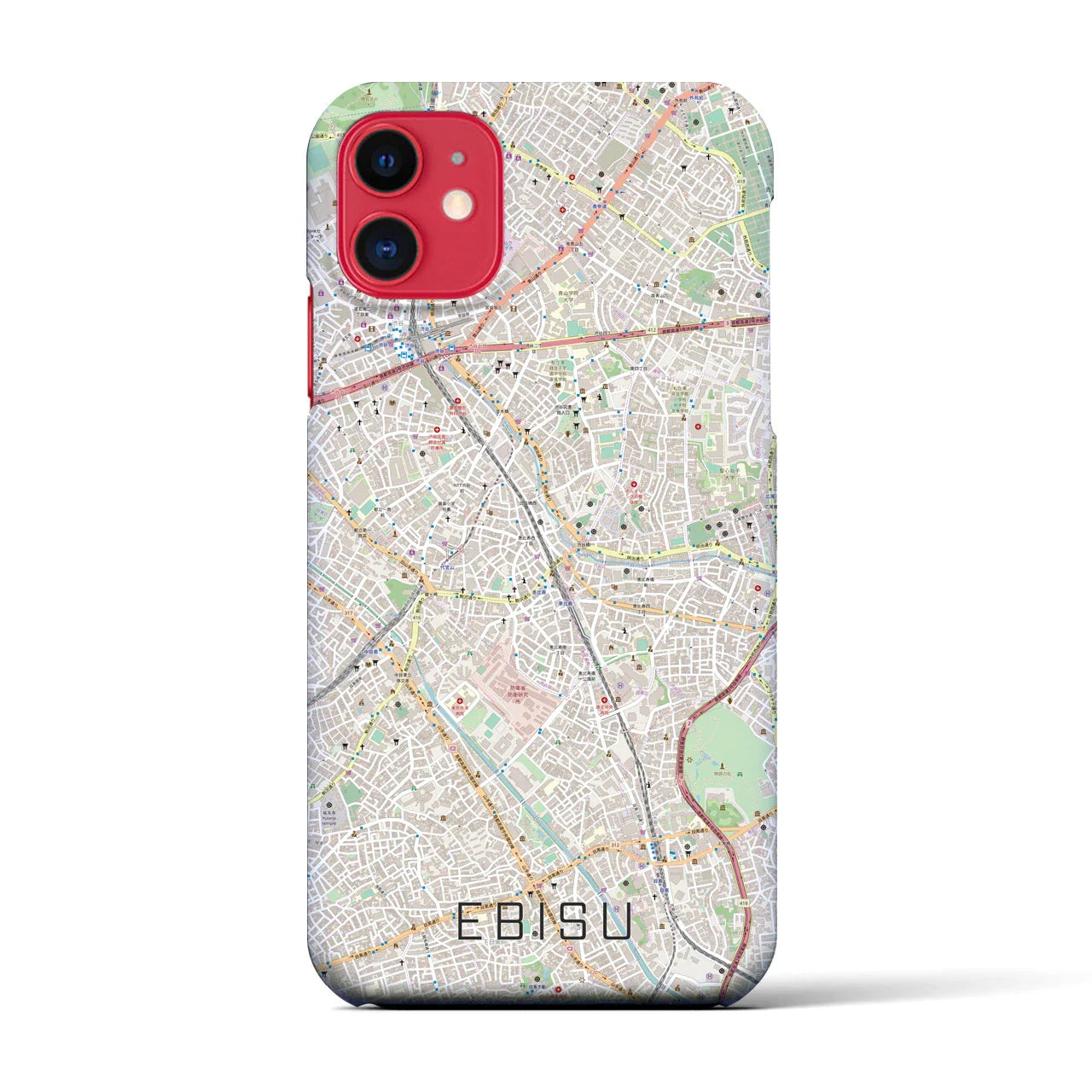 【恵比寿(東京都)】地図柄iPhoneケース(バックカバータイプ)