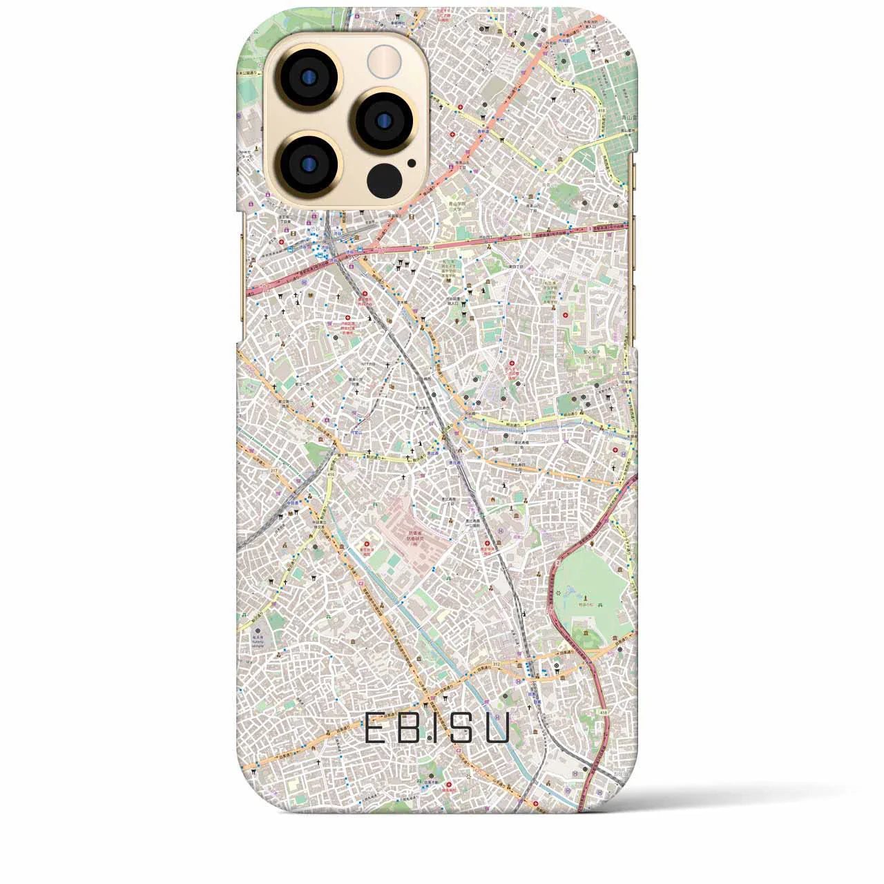 【恵比寿(東京都)】地図柄iPhoneケース(バックカバータイプ)